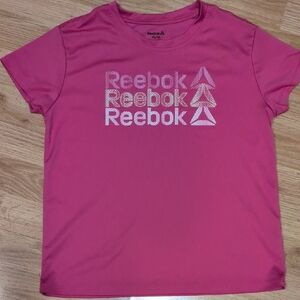 Reebok Girls Pink Short Sleeve Logo Tee